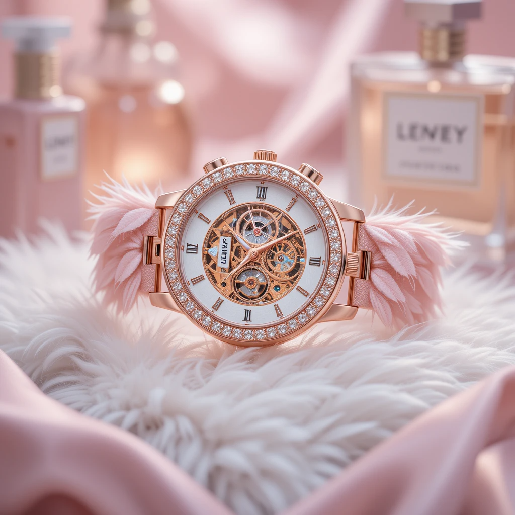 Mirah Celesté Feathered Rose – Luxury Mechanical Women’s Watch