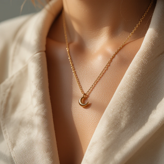 Mirah Luna Whisper – Elegant Crescent Moon Pendant