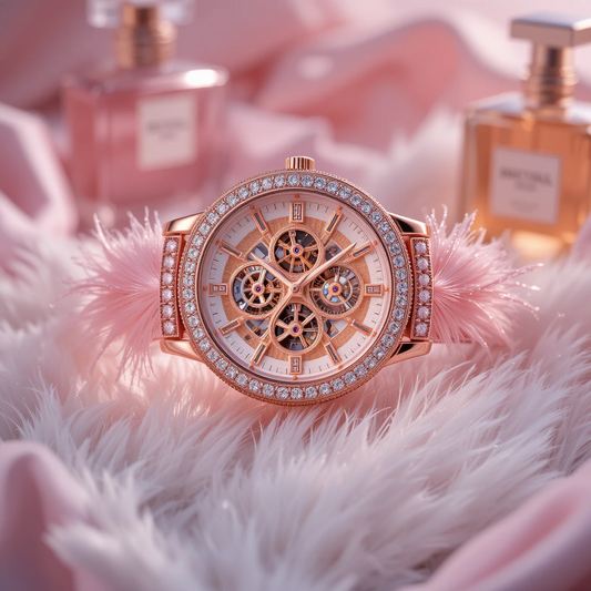 Mirah Celesté Feathered Rose – Luxury Mechanical Women’s Watch